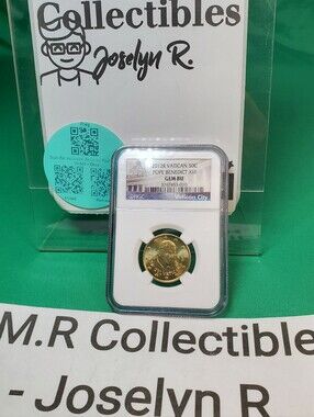2012r vatican city 50 cent euro coin  pope benedict xvi ngc gem bu